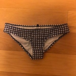 NWOT jcrew gingham bikini bottom size s